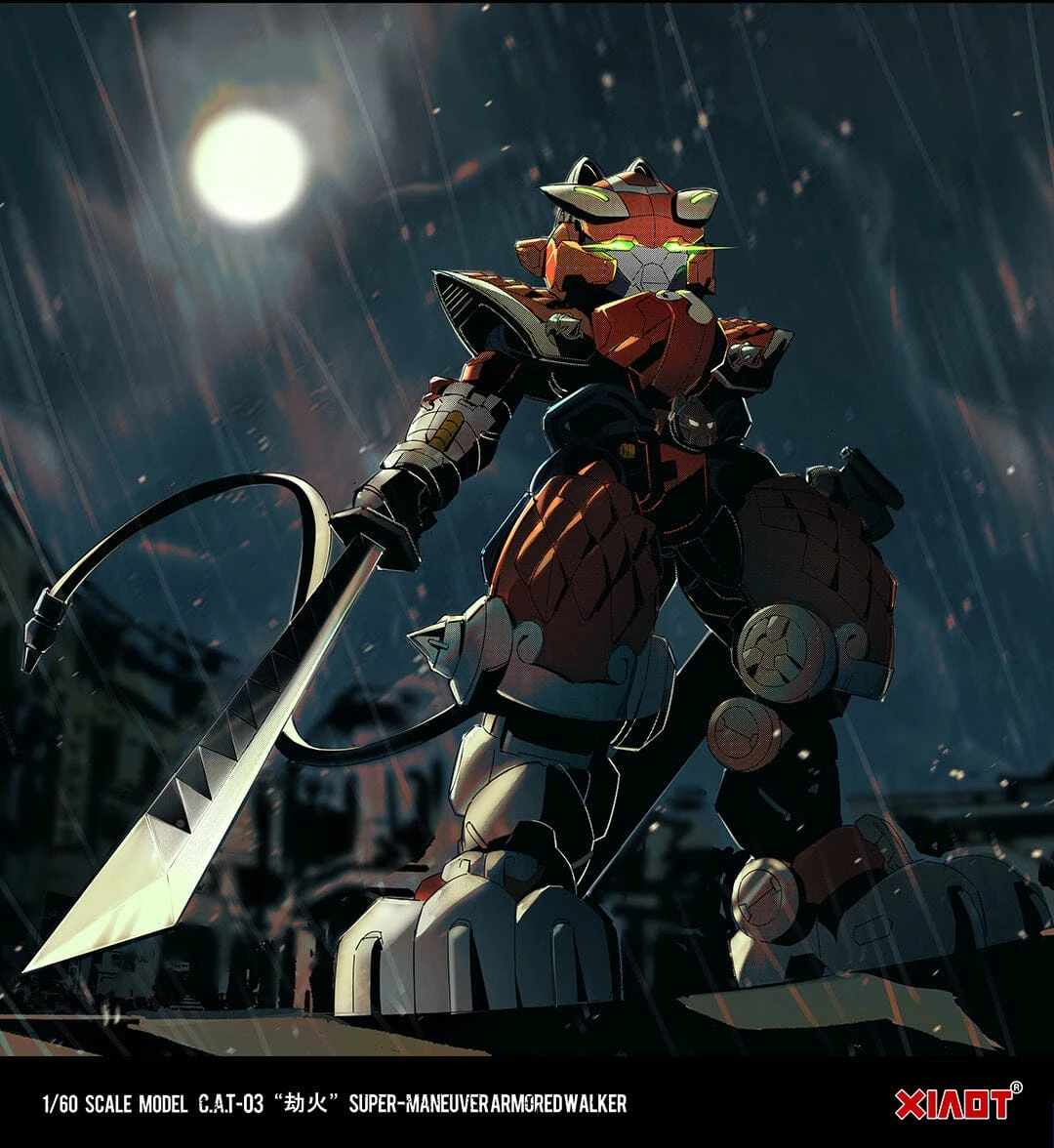 Iron Roars Maneuver Armored Walker C.A.T.-03 Robbery Fire 1/60 Scale Model Kit - Image 11