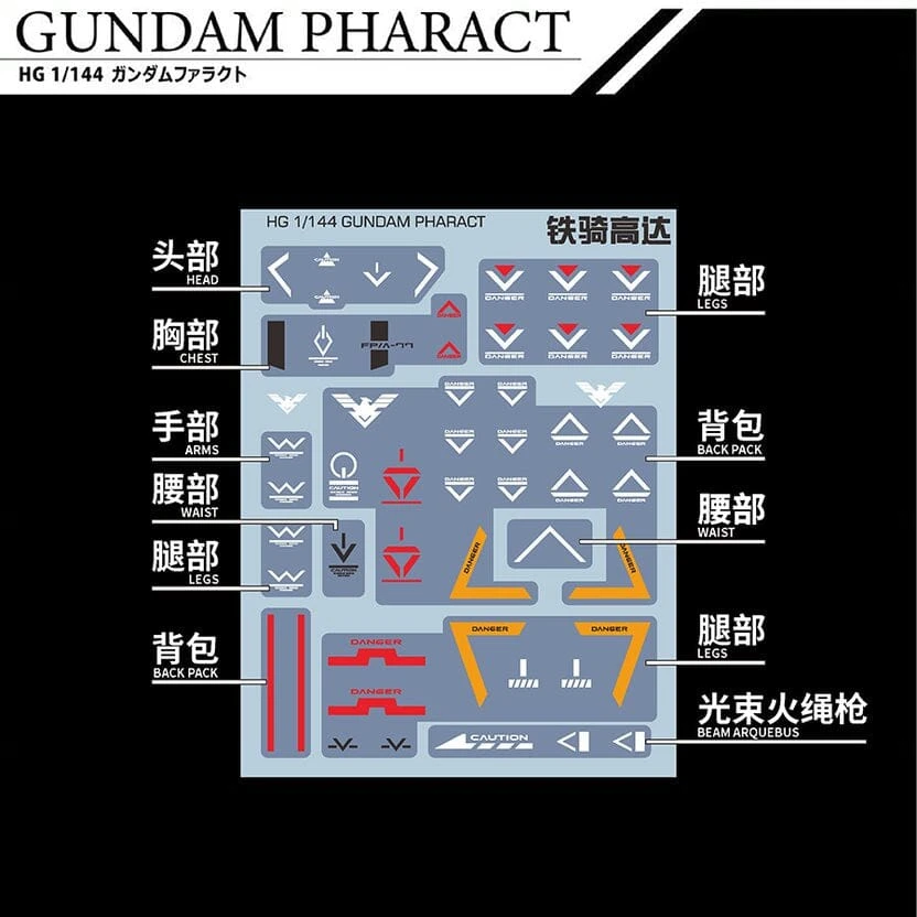 C85 TWFM HG Aerial Rebuild / Pharact / Heindree / Zowort / Tickbalang Decal Sheet - Image 5